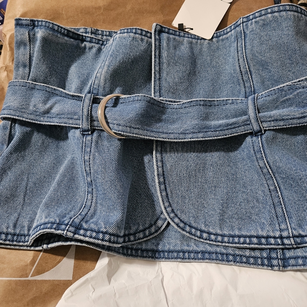 Zara denim sash belt